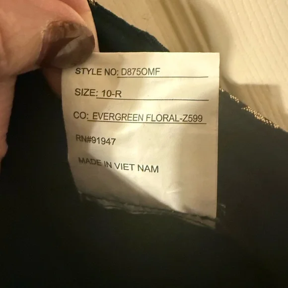 Alfred Sung Green Floral One-Shoulder Dress - Picture 5 of 5